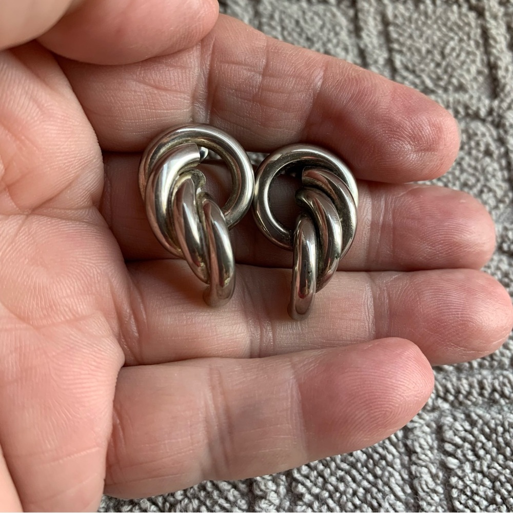 Light Weight Silver Pierced Post Earrings